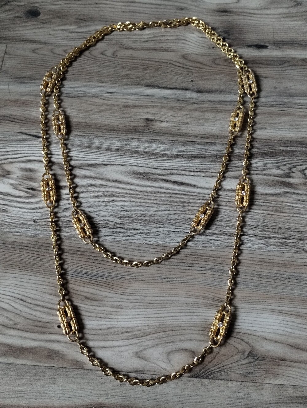 Camrose & Kross JBK Jacqueline Kennedy Gold Tone Double Row Paperclip Necklace